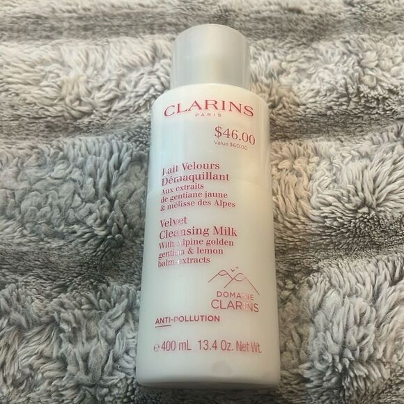 BNWT CLARINS PARIS VELVET CLEANSING MILK ANTI POLITION CLEANSER MAKE UP REMOVER - Picture 1 of 2